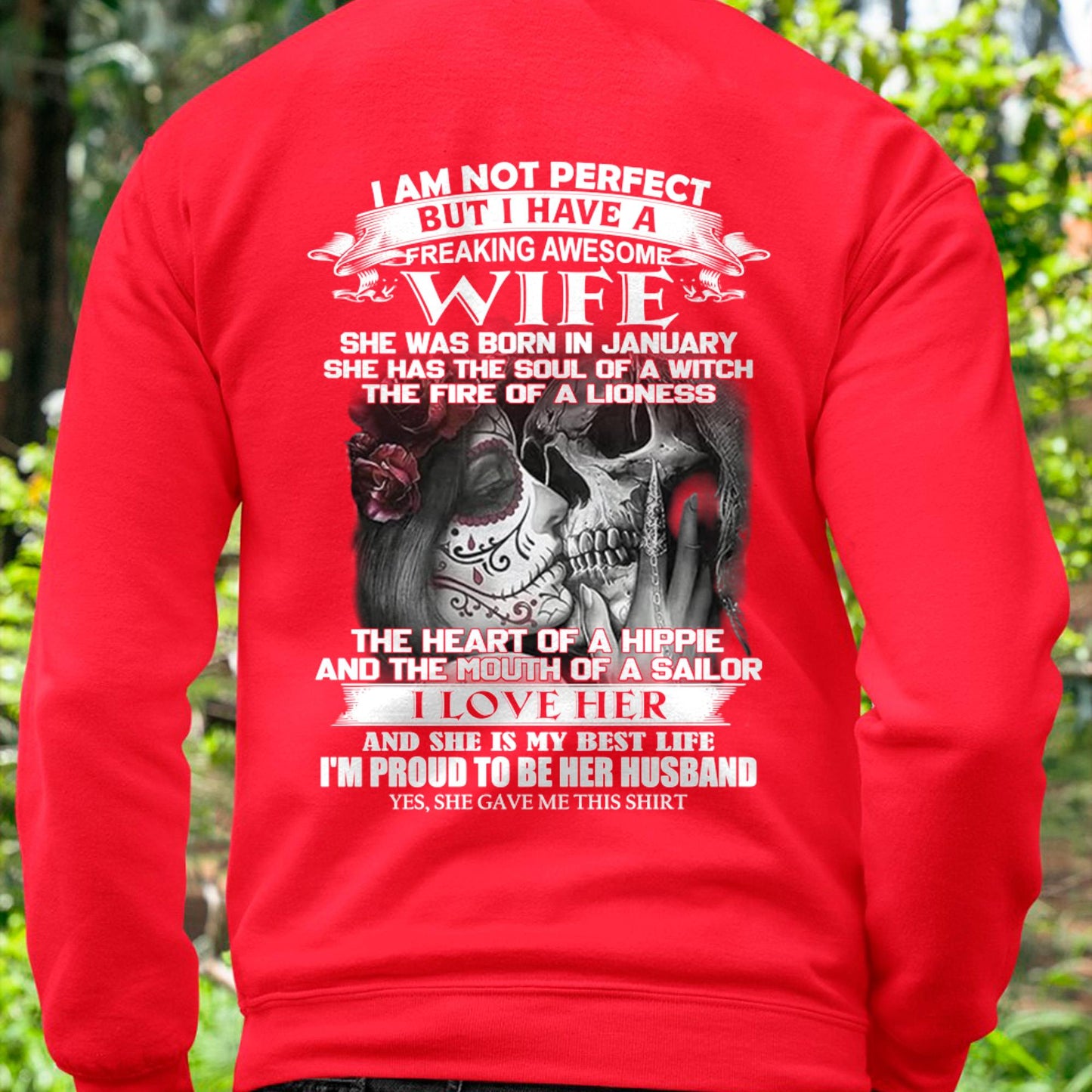 January - I Am Not Perfect But I Have A Freaking Awesome Wife - Gift For Husband From Wife - NGHL01 (SKU06-31-01)