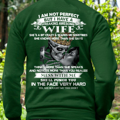 I Am Not Perfect But I Have A Freaking Awesome Wife - Gift For Husband From Wife - NGHL00 (SKU06-34-00)