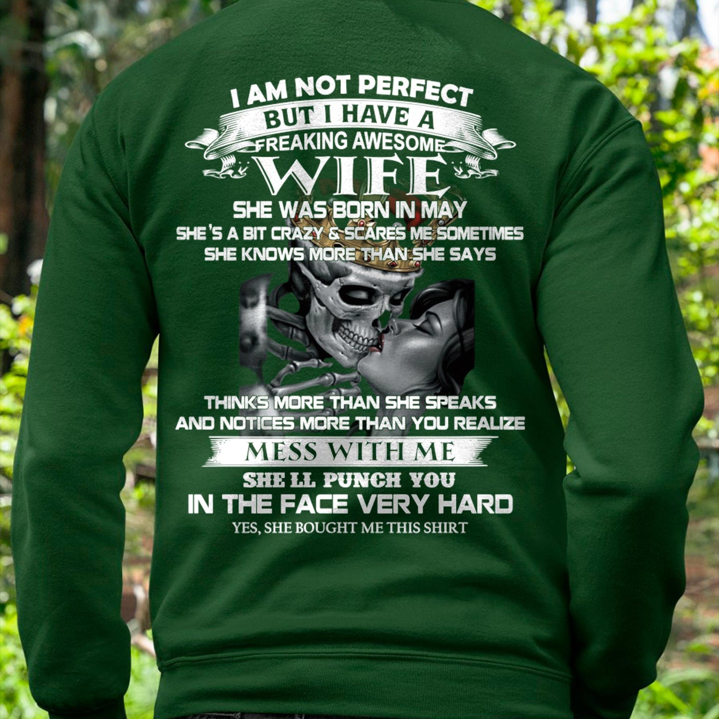 May - I Am Not Perfect But I Have A Freaking Awesome Wife - Gift For Husband From Wife - NGHL05 (SKU06-34-05)