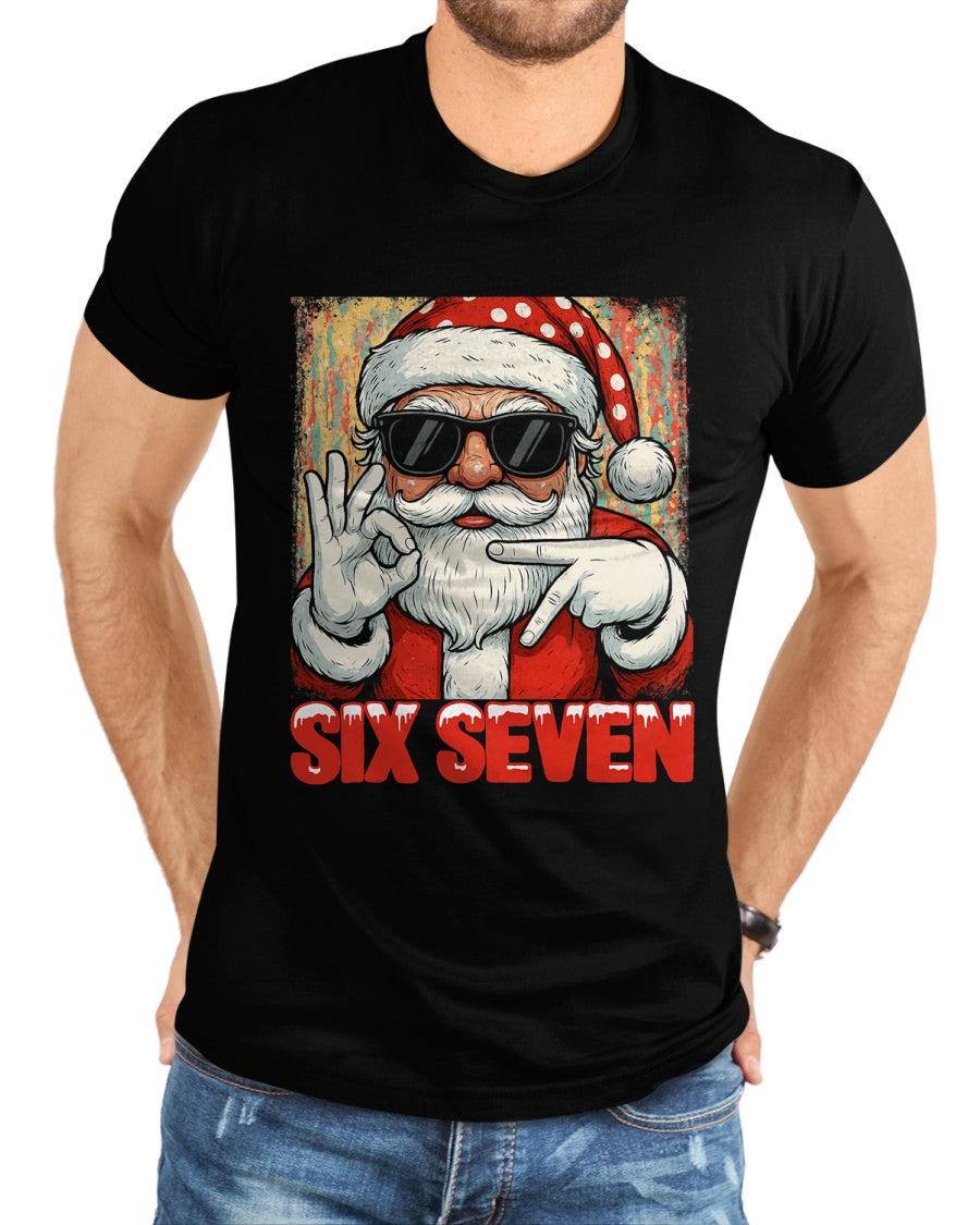 Funny Six Seven Meme Christmas Cool Santa Saying 6 7 T-Shirt - Christmas Unisex T-Shirt/Hoodie/Sweatshirt - NGHL00