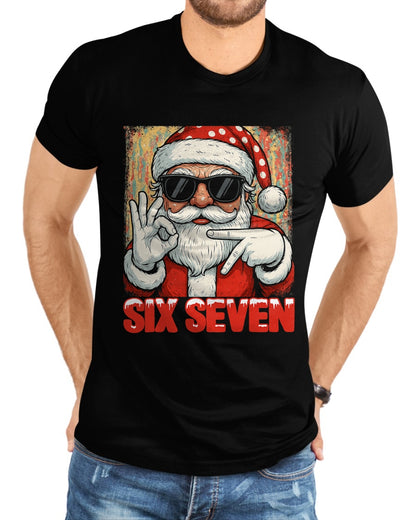 Funny Six Seven Meme Christmas Cool Santa Saying 6 7 T-Shirt - Christmas Unisex T-Shirt/Hoodie/Sweatshirt - NGHL00