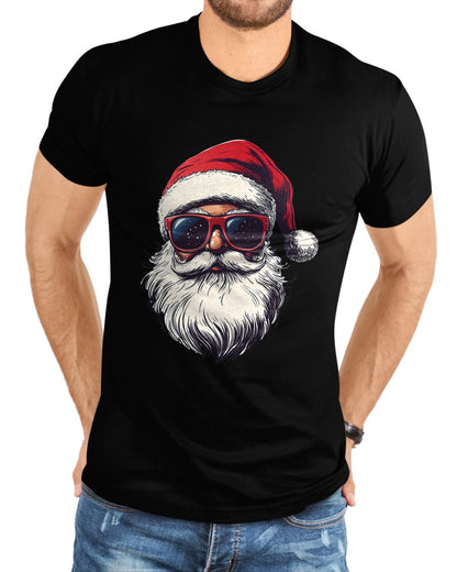 Cool Santa Claus Face Retro Sunglasses Christmas Men Boys T-Shirt - Christmas Unisex T-Shirt/Hoodie/Sweatshirt - NGHL00