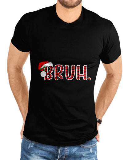 Bruh Funny Christmas Plaid Teens Boys Kids Xmas Pajamas T-Shirt - Christmas Unisex T-Shirt/Hoodie/Sweatshirt - NGHL00