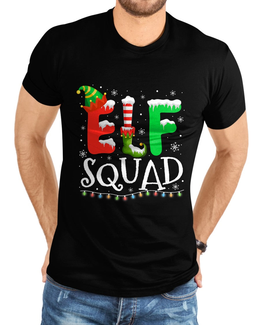 Elf Family Christmas Matching Pajamas Xmas Elf Squad T-Shirt - Christmas Unisex T-Shirt/Hoodie/Sweatshirt - NGHL00