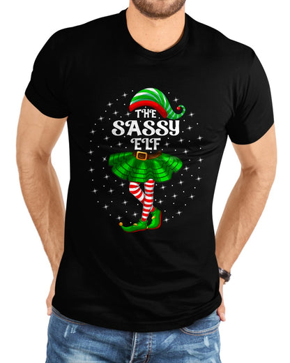 Xmas Family Matching Women Girls Mom The Sassy Elf Christmas T-Shirt - Christmas Unisex T-Shirt/Hoodie/Sweatshirt - NGHL00
