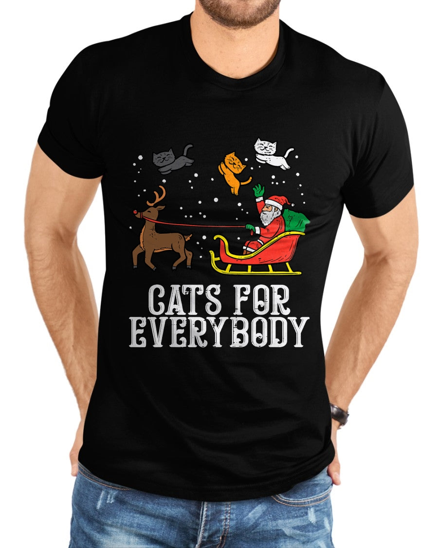Cats For Everybody Christmas Cat Funny Xmas Women Santa T-Shirt - Christmas Unisex T-Shirt/Hoodie/Sweatshirt - NGHL00