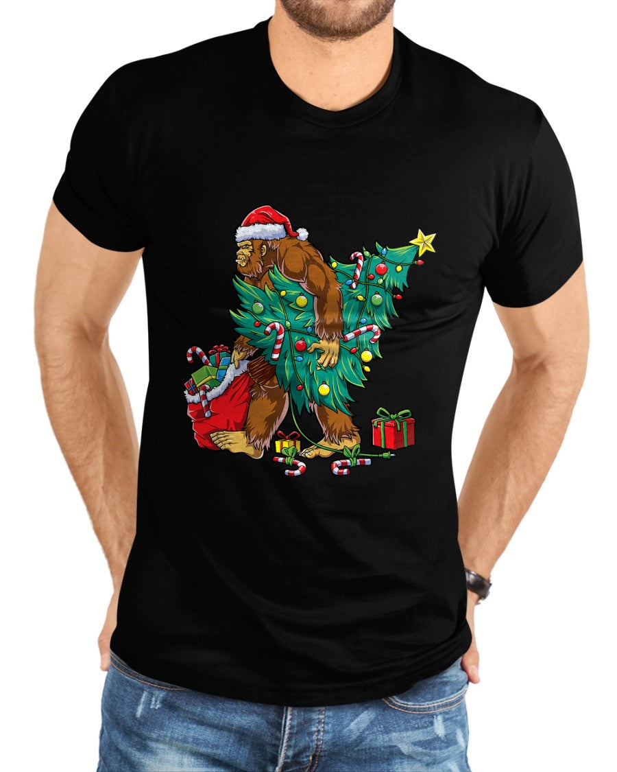 Most Wonderful Christmas Co Bigfoot Christmas Tree Lights Xmas Boys Men Sasquax T-Shirt - Christmas Unisex T-Shirt/Hoodie/Sweatshirt - NGHL00