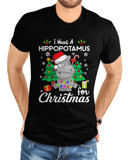 I Want A Hippopotamus For Christmas Cute Gift Xmas Costume T-Shirt - Christmas Unisex T-Shirt/Hoodie/Sweatshirt - NGHL00