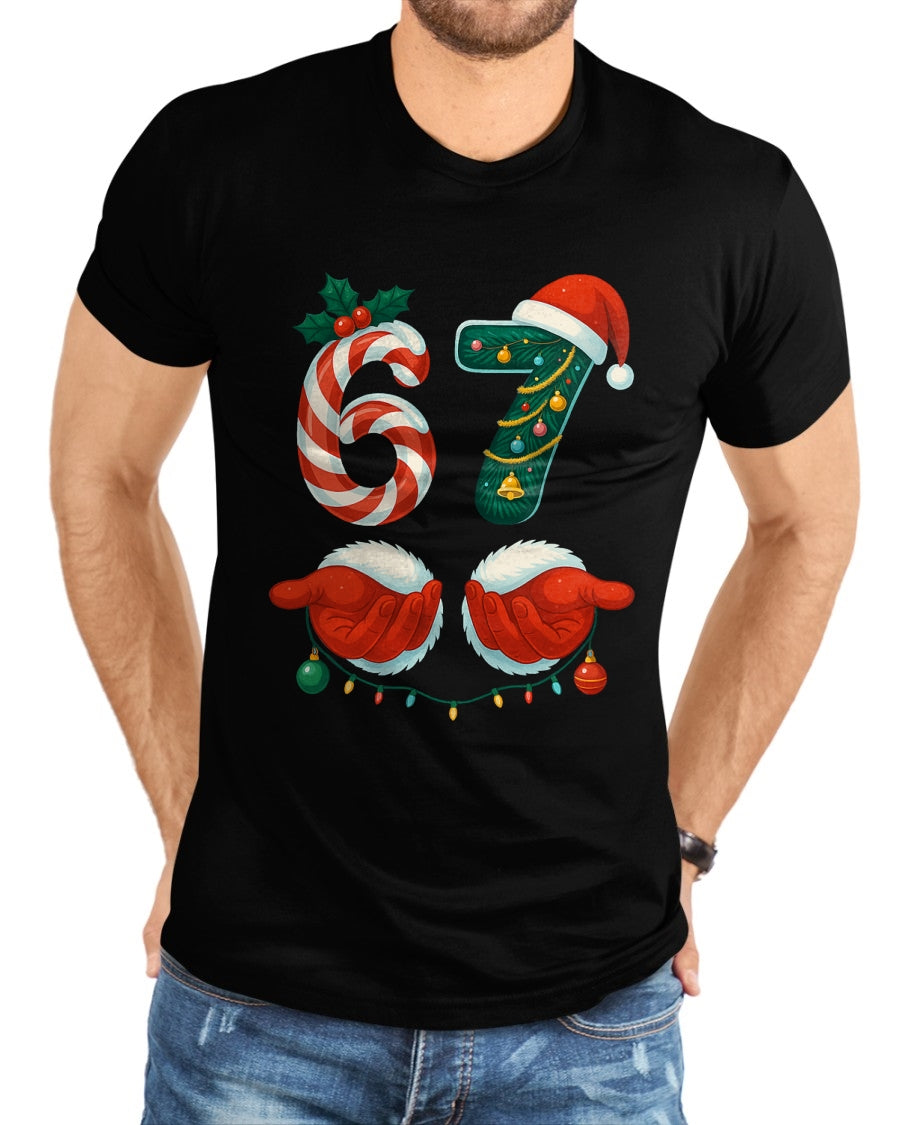 67 Christmas 6 7 Meme Pajamas Holiday Gen Alpha Slang T-Shirt - Christmas Unisex T-Shirt/Hoodie/Sweatshirt - NGHL00