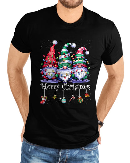 Cute Gnomes Merry Christmas Light Family Gnome Xmas Matching T-Shirt - Christmas Unisex T-Shirt/Hoodie/Sweatshirt - NGHL00