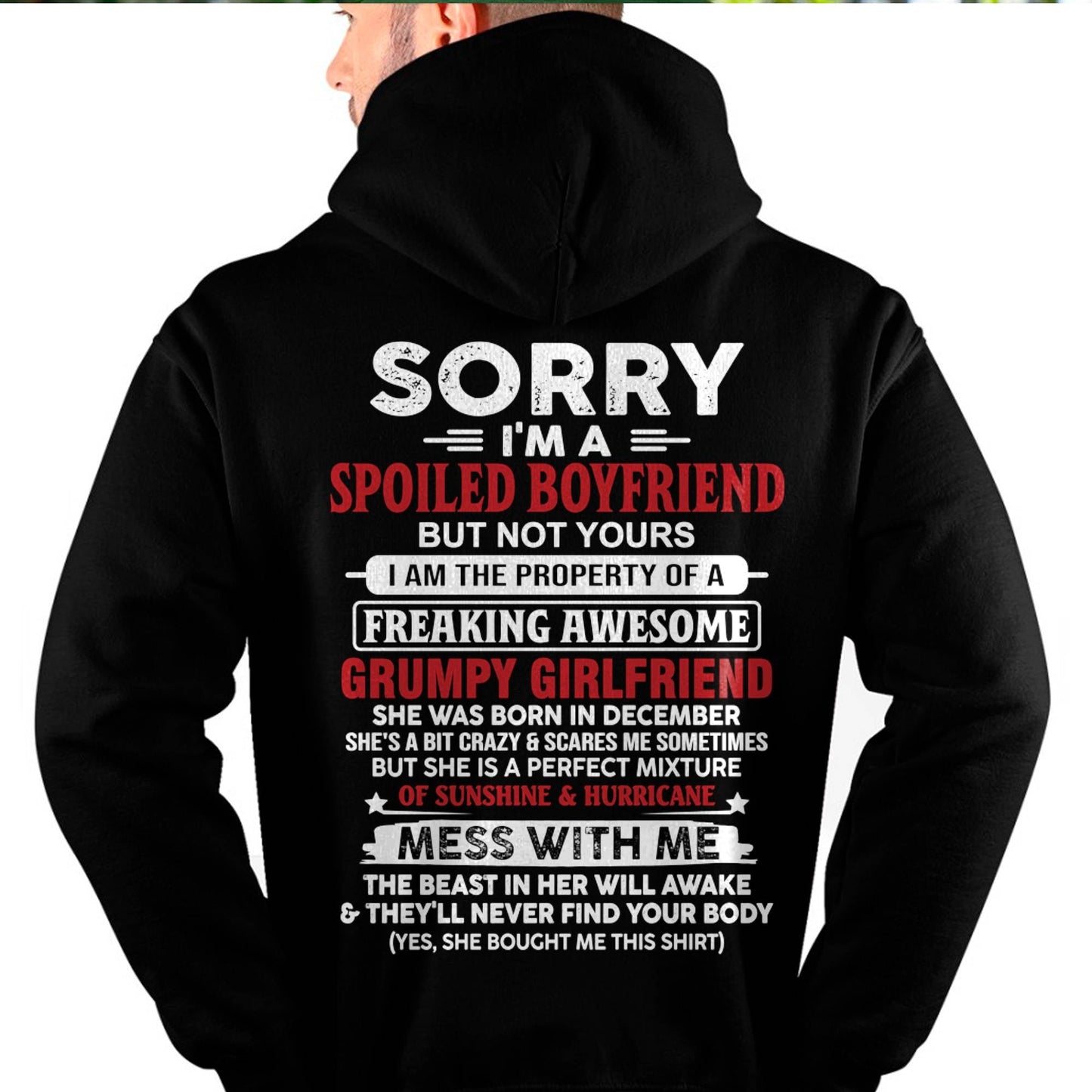 December - Spoiled Boyfriend - Perfect Gift From Girlfriend - NGHL12 (SKU11-18-12)