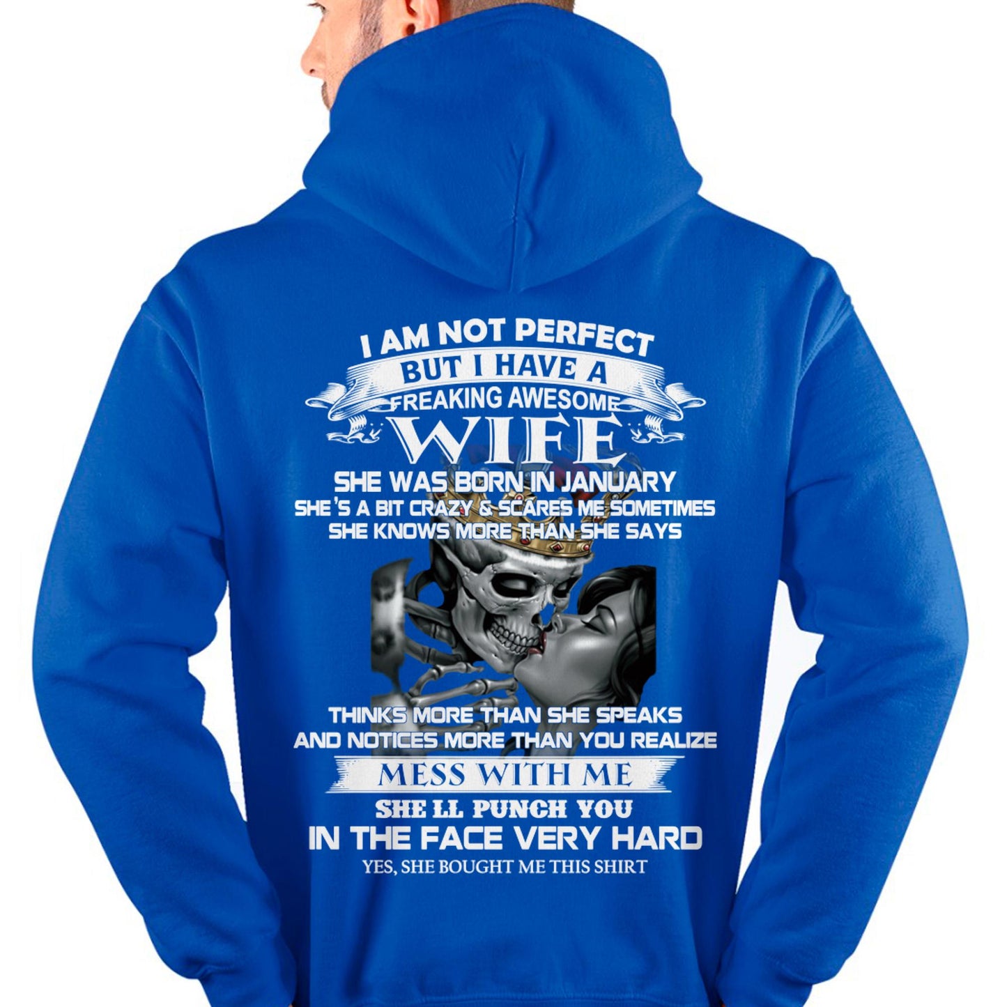 January - I Am Not Perfect But I Have A Freaking Awesome Wife - Gift For Husband From Wife - NGHL01 (SKU06-34-01)