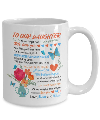 TO DAUGHTER MUG - GIFT FROM MOM & DAD - NTTD00