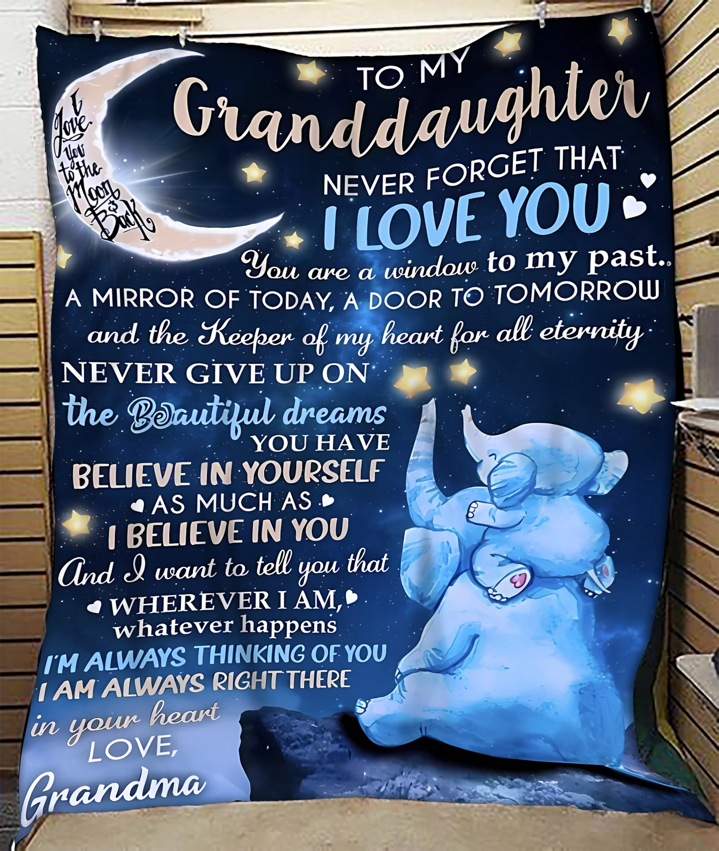 BLANKET FOR GRANDDAUGHTER – COMFORT & WARMTH GIFT FROM GRANDMA  Sherpa Fleece Quilt Blanket NGHL00 (SKU-CHAU-B20)