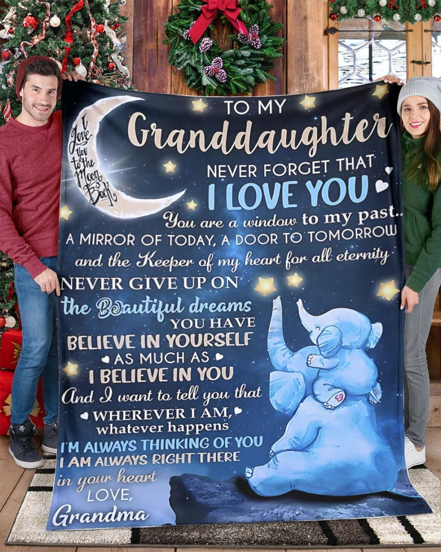 BLANKET FOR GRANDDAUGHTER – COMFORT & WARMTH GIFT FROM GRANDMA  Sherpa Fleece Quilt Blanket NGHL00 (SKU-CHAU-B20)