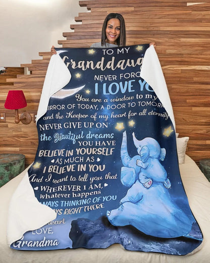 BLANKET FOR GRANDDAUGHTER – COMFORT & WARMTH GIFT FROM GRANDMA  Sherpa Fleece Quilt Blanket NGHL00 (SKU-CHAU-B20)