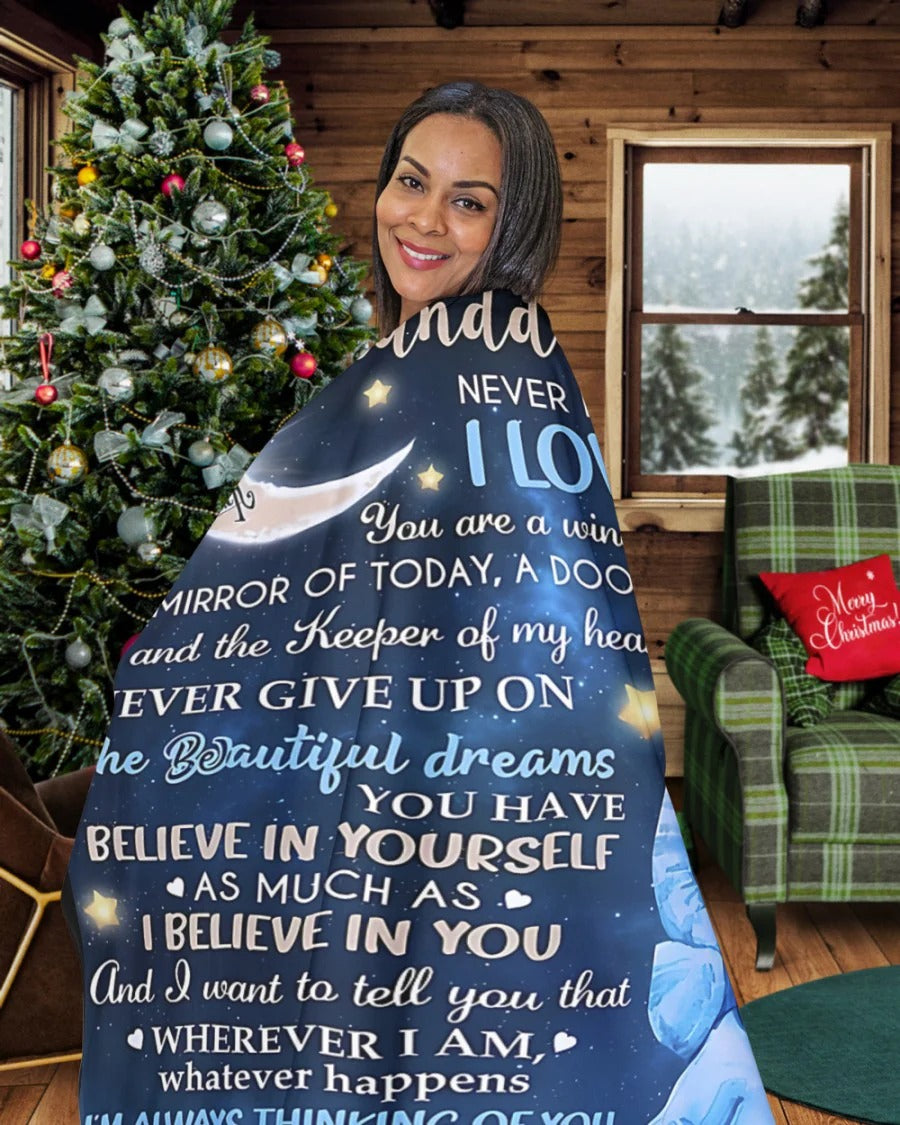 BLANKET FOR GRANDDAUGHTER – COMFORT & WARMTH GIFT FROM GRANDMA  Sherpa Fleece Quilt Blanket NGHL00 (SKU-CHAU-B20)