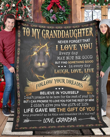 BLANKET FOR GRANDDAUGHTER – COMFORT & WARMTH GIFT FROM GRANDMA  Sherpa Fleece Quilt Blanket NGHL00 (SKUB09-41)