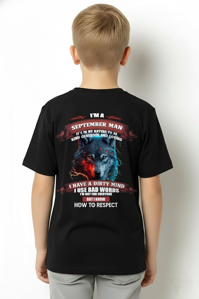 SEPTEMBER - KNOW HOW TO RESPECT - BIRTHDAY T-SHIRT FOR MEN - NGHL09 / male (SKU12-162-09)