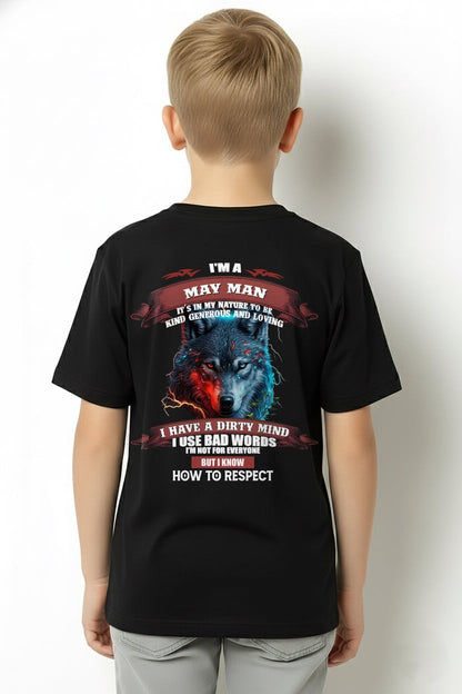MAY - KNOW HOW TO RESPECT - BIRTHDAY T-SHIRT FOR MEN - NGHL05 / male (SKU12-162-05)