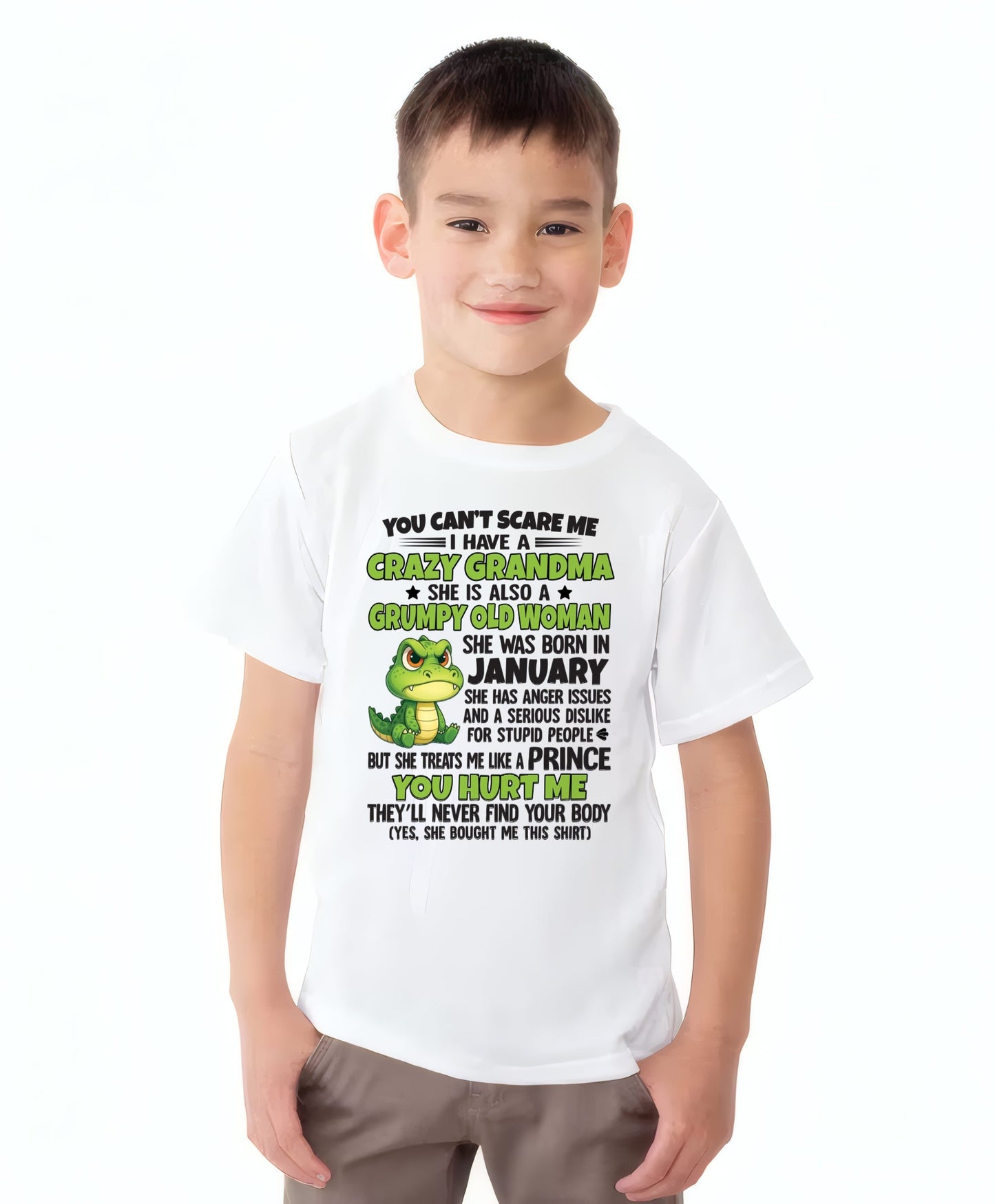 JANUARY - YOU CAN'T SCARE ME - FOR GRANDSON - GIFT FROM GRANDMA - NGHL01 (SKU09-85-01)
