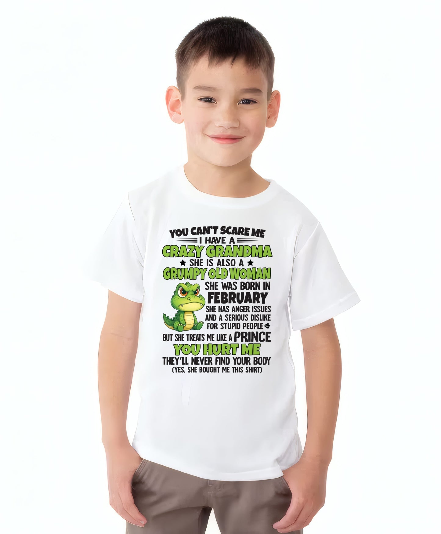 FEBRUARY - YOU CAN'T SCARE ME - FOR GRANDSON - GIFT FROM GRANDMA - NGHL02 (SKU09-85-02)