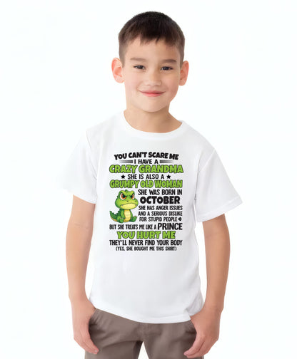 OCTOBER - YOU CAN'T SCARE ME - FOR GRANDSON - GIFT FROM GRANDMA - NGHL10 (SKU09-85-10)