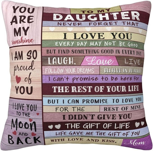 To My Daughter From Mom Pillow