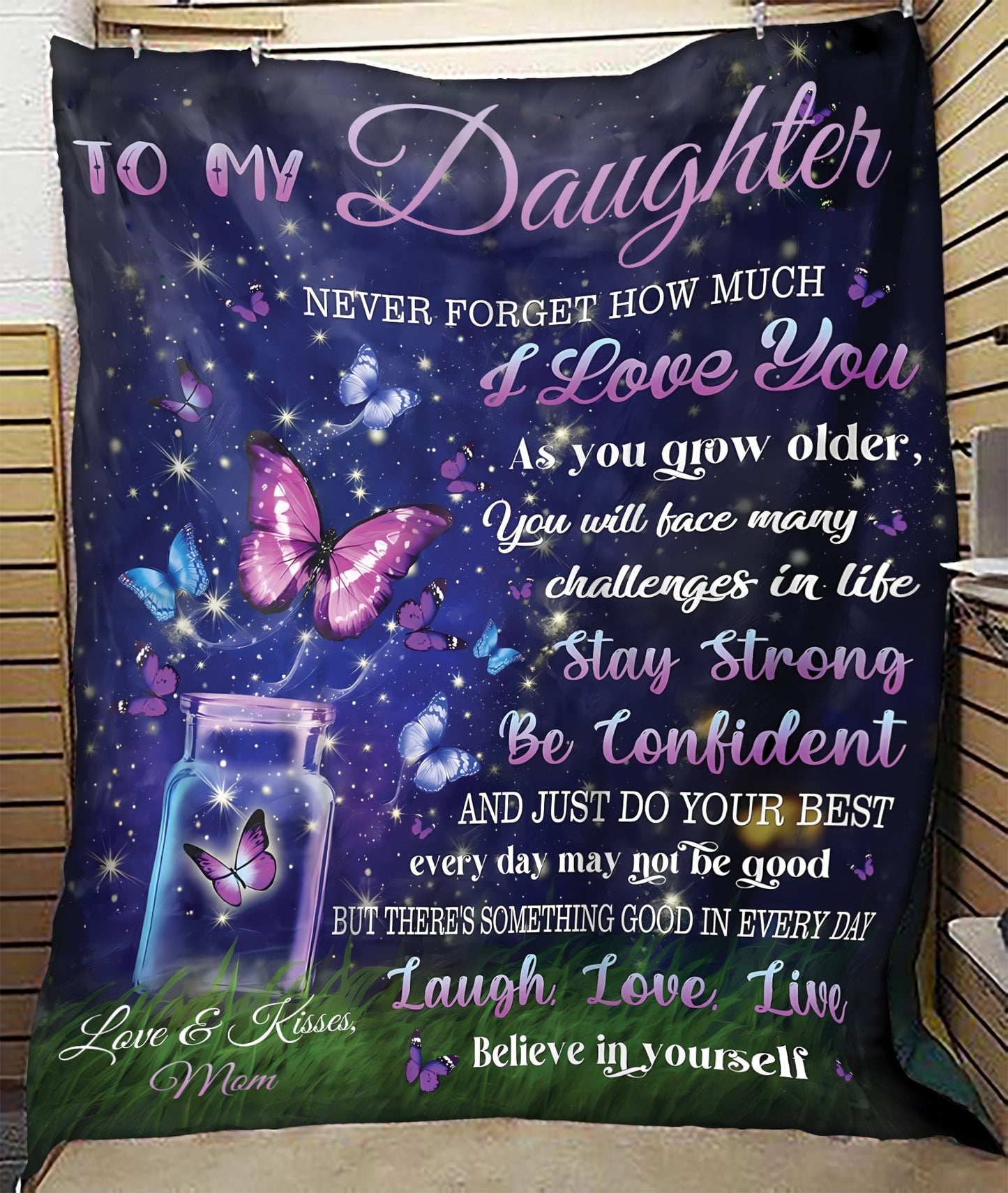 BLANKET FOR DAUGHTER – COMFORT & WARMTH GIFT FROM MOM Sherpa Fleece Quilt Blanket NGHL00 (SKUB12-123)