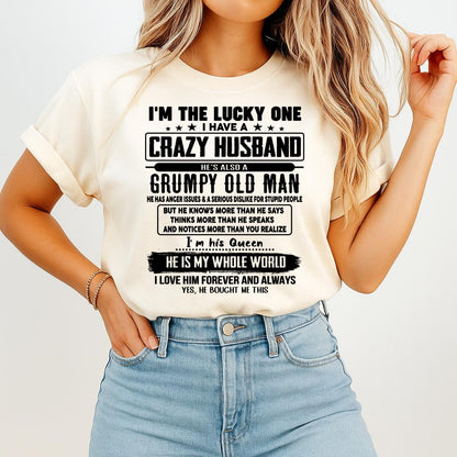 I am Lucky One I Have A Crazy Husband - Gift for Wife From Husband - NGHL00 (SKUT-LUCKYONE-00)