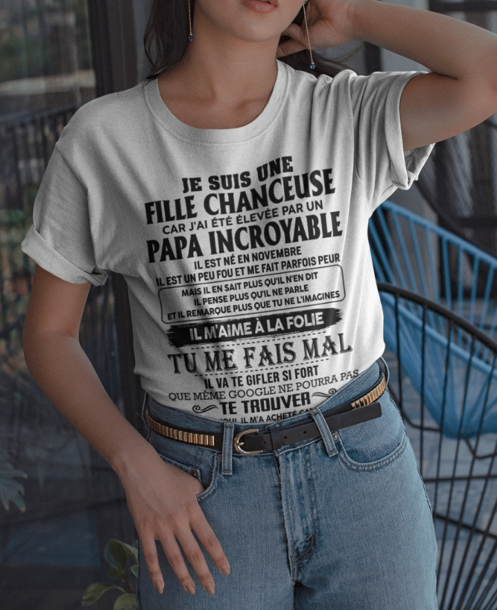 Cadeau d’anniversaire de papa pour sa fille  |   T-shirt - NGHL00 / fr00