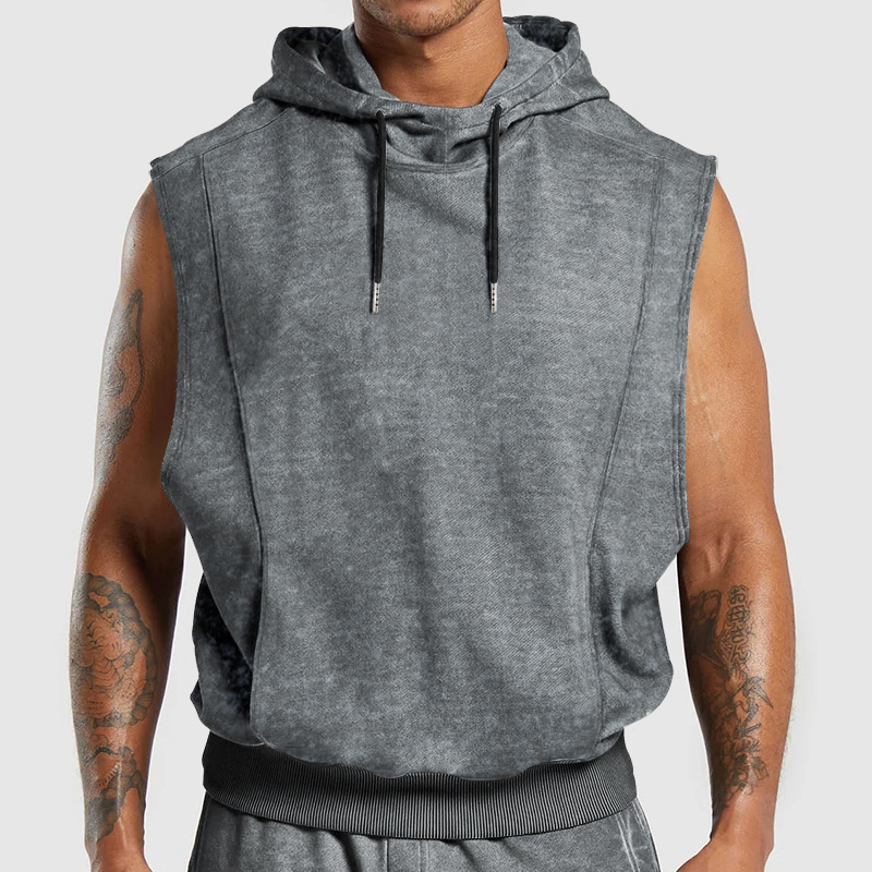 Fully printed hooded vest - A09-805 - GIA MOI