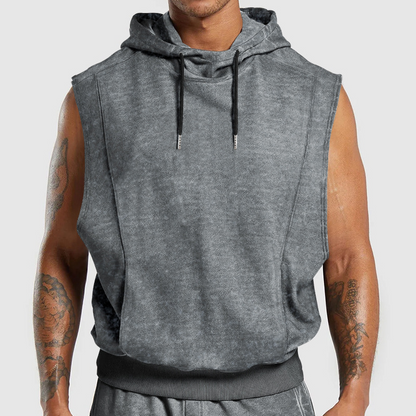 Fully printed hooded vest - A09-805 - GIA MOI