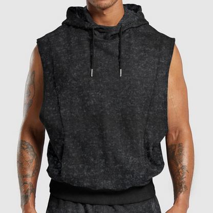 Fully printed hooded vest - A09-805 - GIA MOI