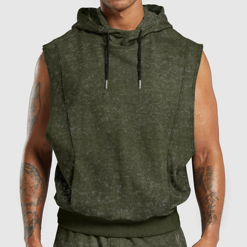 Fully printed hooded vest - A09-805 - GIA MOI