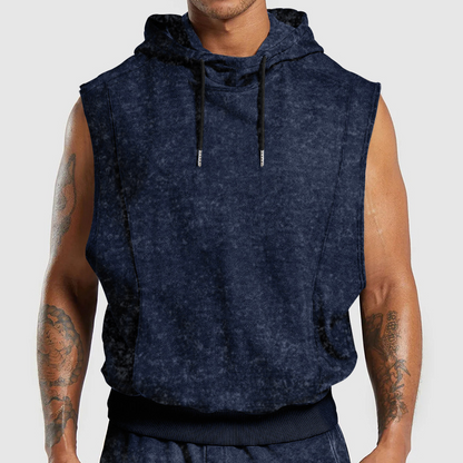 Fully printed hooded vest - A09-805 - GIA MOI