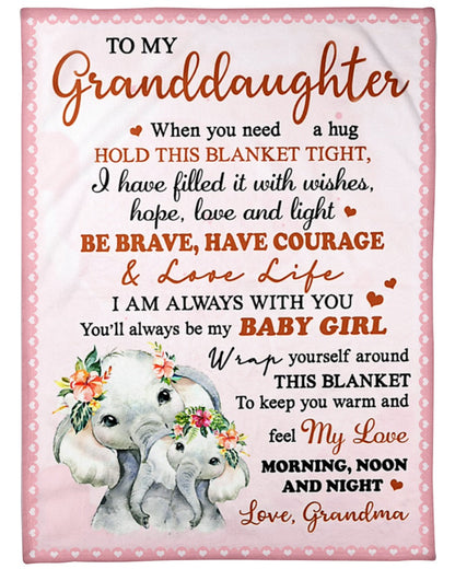 Special Gift For Your Granddaughter Blanket - From Grandma
