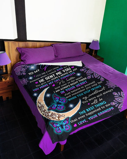 Special Gift For Your Granddaughter Blanket - From Grandpa