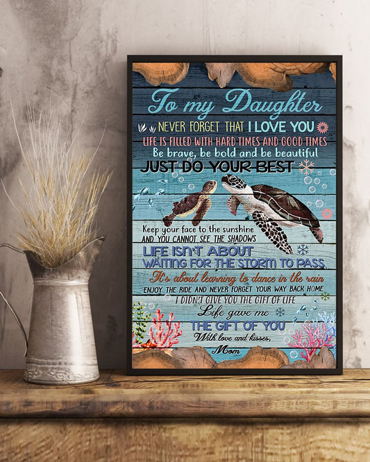 To My Daughter From Mom Canvas