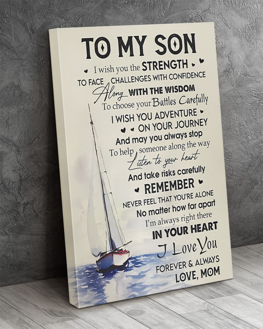 To My Son From Mom Canvas