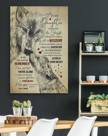 To My Daughter From Mom Canvas