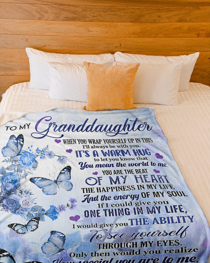 TO MY GRANDDAUGHTER - GIFT FOR GRANDDAUGHTER - Sherpa Fleece Blanket From Grandma (SKUB-NTTD-06)
