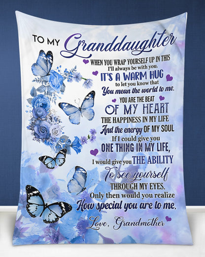TO MY GRANDDAUGHTER - GIFT FOR GRANDDAUGHTER - Sherpa Fleece Blanket From Grandma (SKUB-NTTD-06)