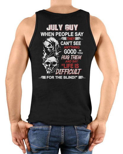 JULY -  HUG THEM AND SAY... - BIRTHDAY T-SHIRT FOR MEN - NGHL07 (SKU12-253-07)