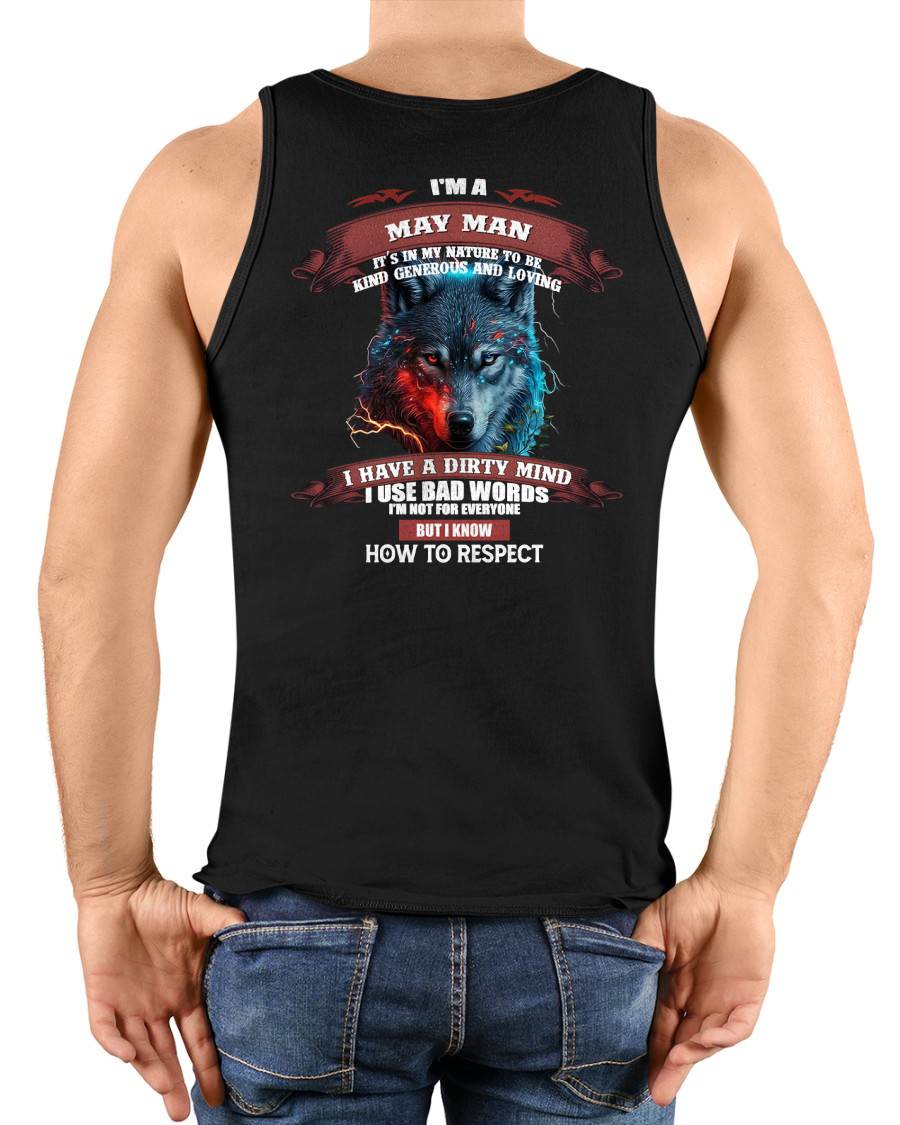 MAY - KNOW HOW TO RESPECT - BIRTHDAY T-SHIRT FOR MEN - NGHL05 (SKU12-162-05)