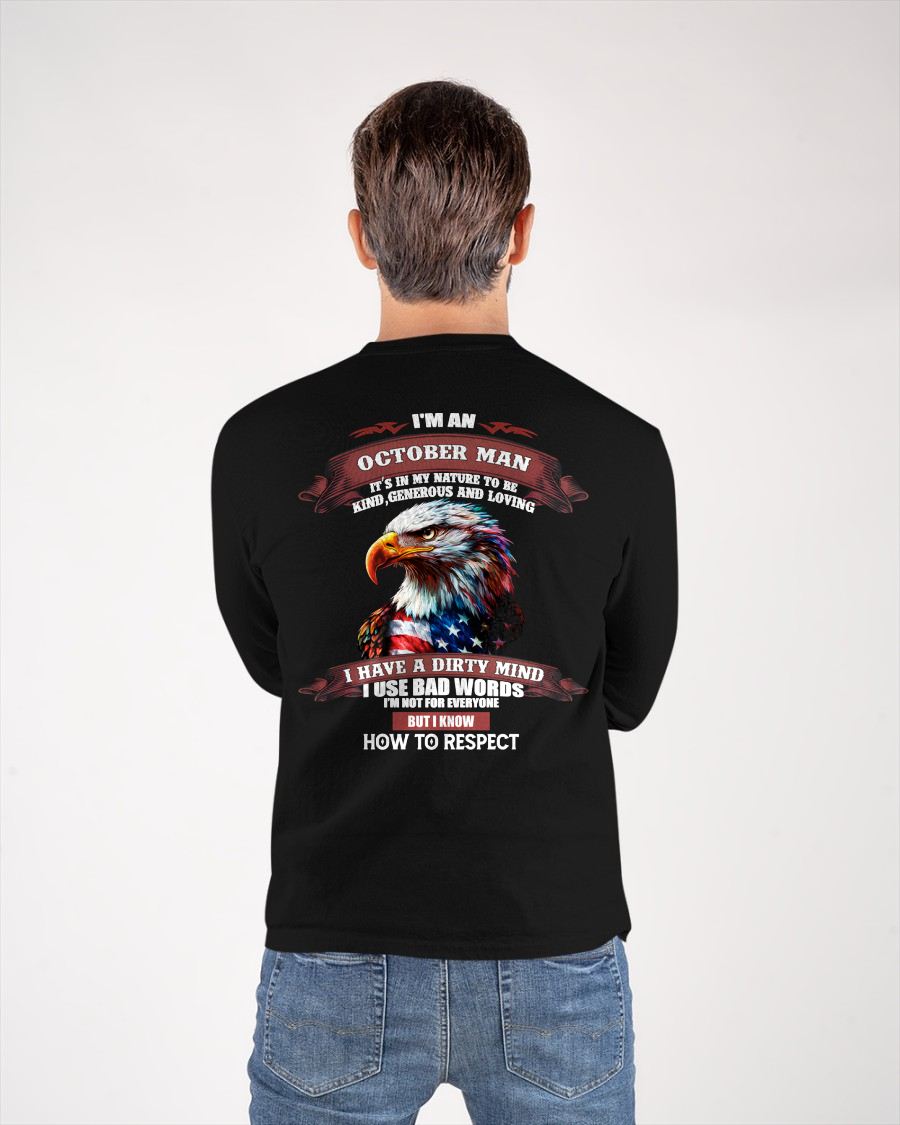 OCTOBER - KNOW HOW TO RESPECT - BIRTHDAY T-SHIRT FOR MEN - NGHL10 (SKU12-311-10)