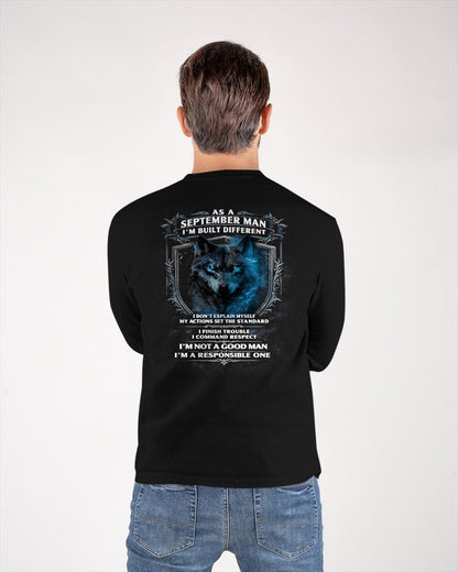 SEPTEMBER - BUILT DIFFERENT - BIRTHDAY T-SHIRT FOR MEN - NGHL09 (SKU12-301-09)