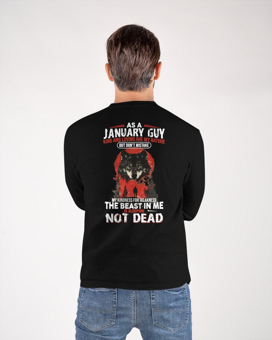 JANUARY - KIND AND LOVING ARE MY NATURE - BIRTHDAY T-SHIRT FOR MEN - NGHL01 (SKU26T-01-17-01)