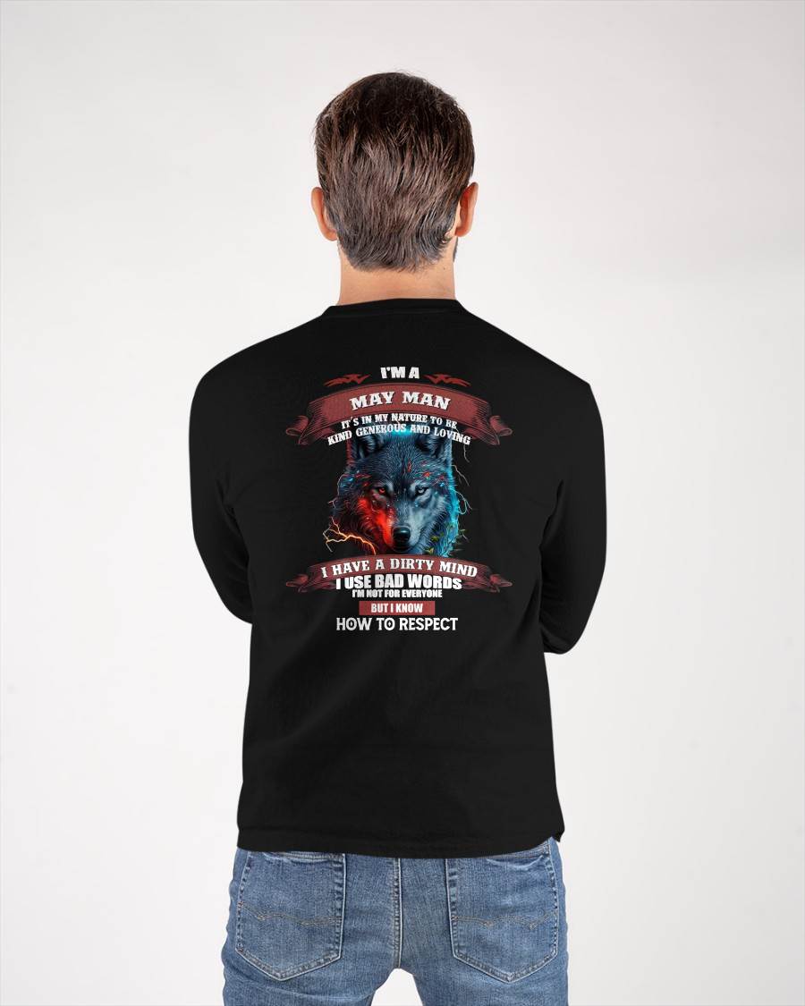 MAY - KNOW HOW TO RESPECT - BIRTHDAY T-SHIRT FOR MEN - NGHL05 (SKU12-162-05)