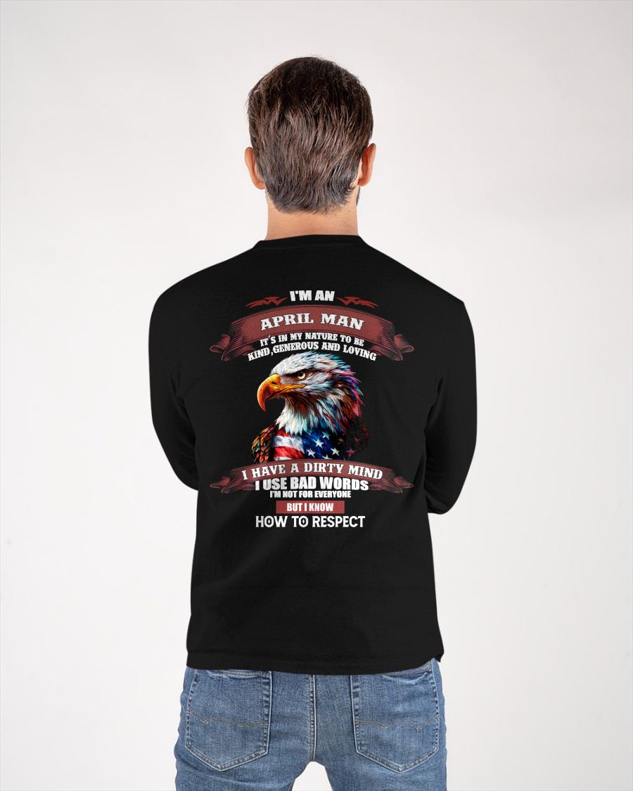APRIL - KNOW HOW TO RESPECT - BIRTHDAY T-SHIRT FOR MEN - NGHL04 (SKU12-311-04)